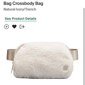 NWT Lululemon Natural Ivory Fleece Everywhere Belt Bag
